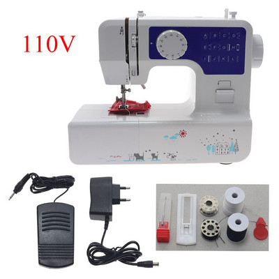 Mașină de cusut DIY complet automată Funcție de overlock Mașină de cusut electrică portabilă cu pedală Ideală pentru croitorie acasă