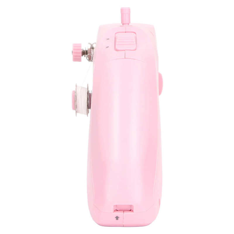 Ραπτομηχανή Χειρός Ροζ Οικιακό Μικρό Φορητό Ηλεκτρικό Εργαλείο Ραπτικής Διπλής Κλωστή για DIY US Plug 110 to 240V