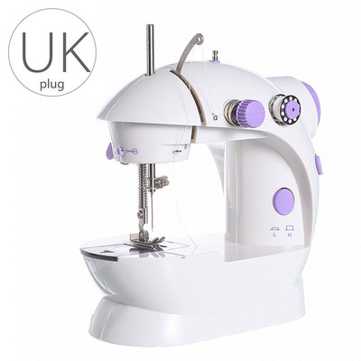 Mini električni šivaći stroj 2 brzine prijenosni stolni ručni kućanski s LED svjetlom američki utikač