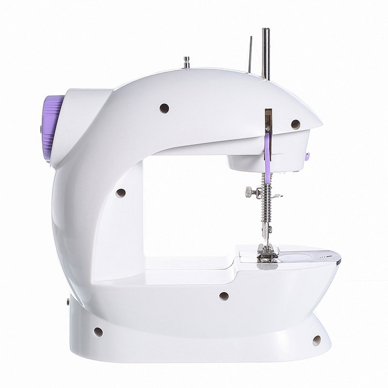 Mini električni šivaći stroj 2 brzine prijenosni stolni ručni kućanski s LED svjetlom američki utikač