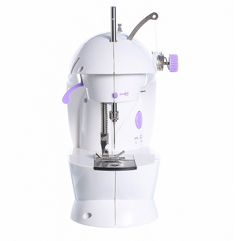 Mini električni šivaći stroj 2 brzine prijenosni stolni ručni kućanski s LED svjetlom američki utikač