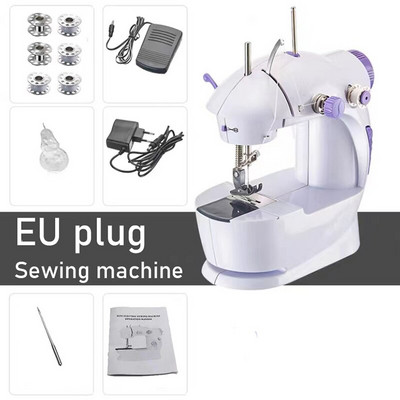 Šivaći stroj Mini prijenosno noćno svjetlo za kućanstvo Nožna pedala Ravna linija Ručni stol Komplet s dva konca Električna kućanska roba