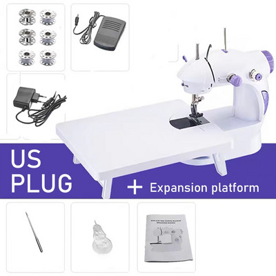 Šivaći stroj Mini prijenosno noćno svjetlo za kućanstvo Nožna pedala Ravna linija Ručni stol Komplet s dva konca Električna kućanska roba