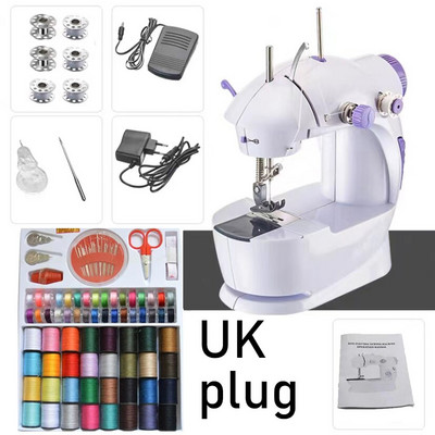 Šivaći stroj Mini prijenosno noćno svjetlo za kućanstvo Nožna pedala Ravna linija Ručni stol Komplet s dva konca Električna kućanska roba