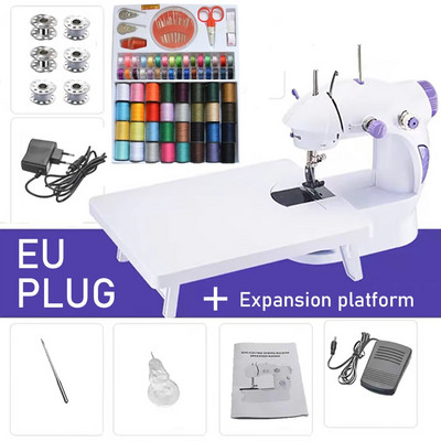 Šivaći stroj Mini prijenosno noćno svjetlo za kućanstvo Nožna pedala Ravna linija Ručni stol Komplet s dva konca Električna kućanska roba