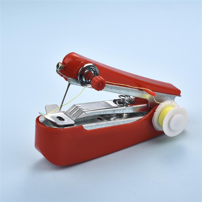 1kom crveni mini ručni šivaći stroj Jednostavan rad Alati za šivanje Tkanina za šivanje Praktični alat za ručni rad