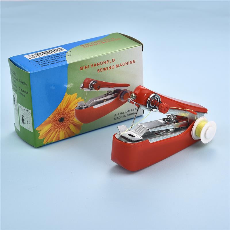 1kom crveni mini ručni šivaći stroj Jednostavan rad Alati za šivanje Tkanina za šivanje Praktični alat za ručni rad