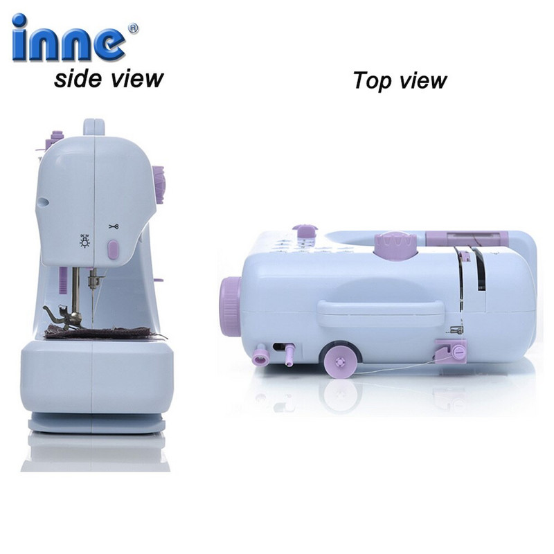 INNE šivaći stroj Mini ruski ručni tvornički kućanski pletenje Električni prijenosni DC Power Nožna pedala Overlock Otvor za gumb