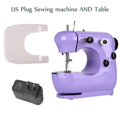 Ραπτομηχανή INNE Mini Portable Assistant Household Handheld Electrec with Night Light Foot Pedal Straight Line Two Thread Kit