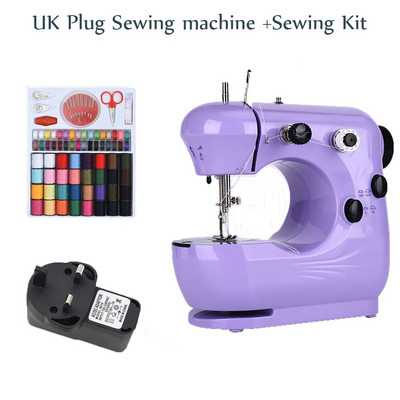 Ραπτομηχανή INNE Mini Portable Assistant Household Handheld Electrec with Night Light Foot Pedal Straight Line Two Thread Kit