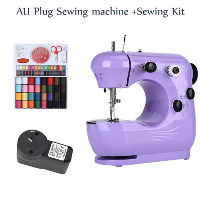 Ραπτομηχανή INNE Mini Portable Assistant Household Handheld Electrec with Night Light Foot Pedal Straight Line Two Thread Kit