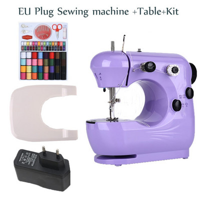 Ραπτομηχανή INNE Mini Portable Assistant Household Handheld Electrec with Night Light Foot Pedal Straight Line Two Thread Kit