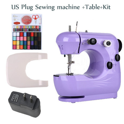 Ραπτομηχανή INNE Mini Portable Assistant Household Handheld Electrec with Night Light Foot Pedal Straight Line Two Thread Kit