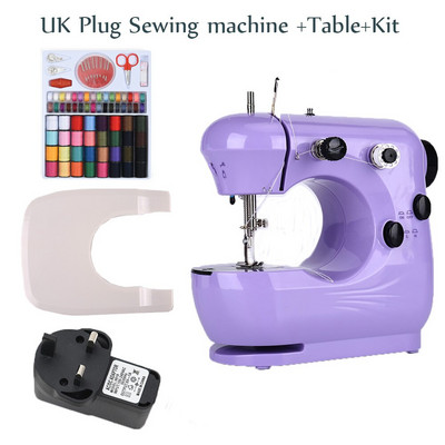 Ραπτομηχανή INNE Mini Portable Assistant Household Handheld Electrec with Night Light Foot Pedal Straight Line Two Thread Kit