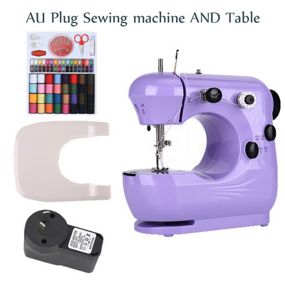 Ραπτομηχανή INNE Mini Portable Assistant Household Handheld Electrec with Night Light Foot Pedal Straight Line Two Thread Kit