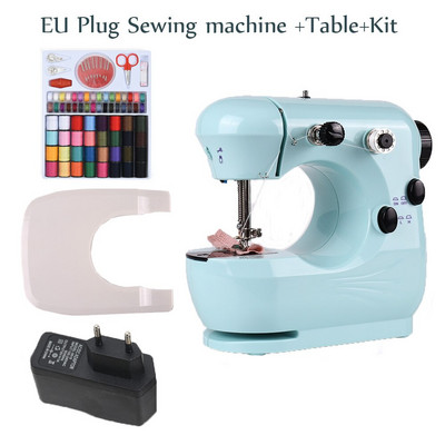 Ραπτομηχανή INNE Mini Portable Assistant Household Handheld Electrec with Night Light Foot Pedal Straight Line Two Thread Kit