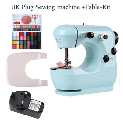 Ραπτομηχανή INNE Mini Portable Assistant Household Handheld Electrec with Night Light Foot Pedal Straight Line Two Thread Kit