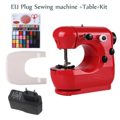 Ραπτομηχανή INNE Mini Portable Assistant Household Handheld Electrec with Night Light Foot Pedal Straight Line Two Thread Kit