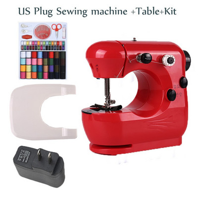 Ραπτομηχανή INNE Mini Portable Assistant Household Handheld Electrec with Night Light Foot Pedal Straight Line Two Thread Kit