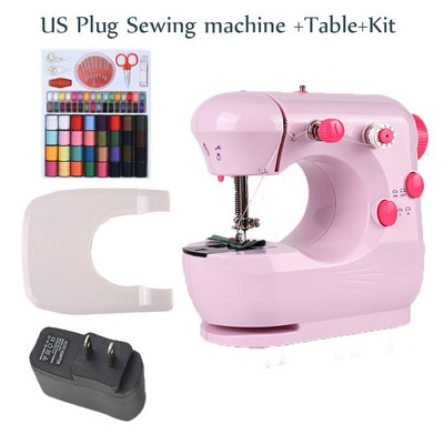 Ραπτομηχανή INNE Mini Portable Assistant Household Handheld Electrec with Night Light Foot Pedal Straight Line Two Thread Kit