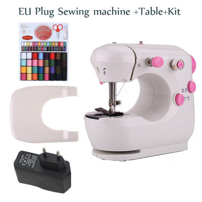 Ραπτομηχανή INNE Mini Portable Assistant Household Handheld Electrec with Night Light Foot Pedal Straight Line Two Thread Kit