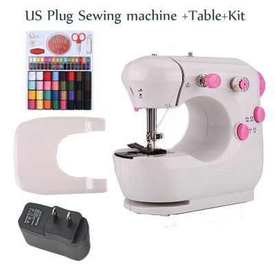 Ραπτομηχανή INNE Mini Portable Assistant Household Handheld Electrec with Night Light Foot Pedal Straight Line Two Thread Kit