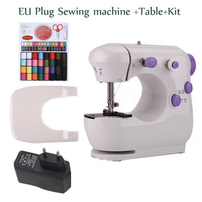 Ραπτομηχανή INNE Mini Portable Assistant Household Handheld Electrec with Night Light Foot Pedal Straight Line Two Thread Kit