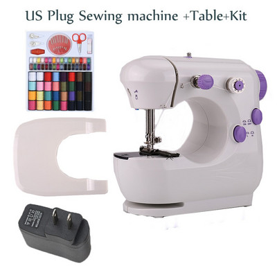 Ραπτομηχανή INNE Mini Portable Assistant Household Handheld Electrec with Night Light Foot Pedal Straight Line Two Thread Kit