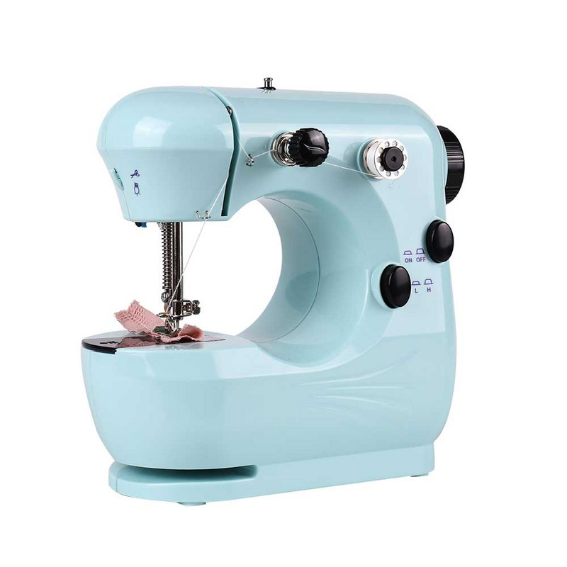 Ραπτομηχανή INNE Mini Portable Assistant Household Handheld Electrec with Night Light Foot Pedal Straight Line Two Thread Kit