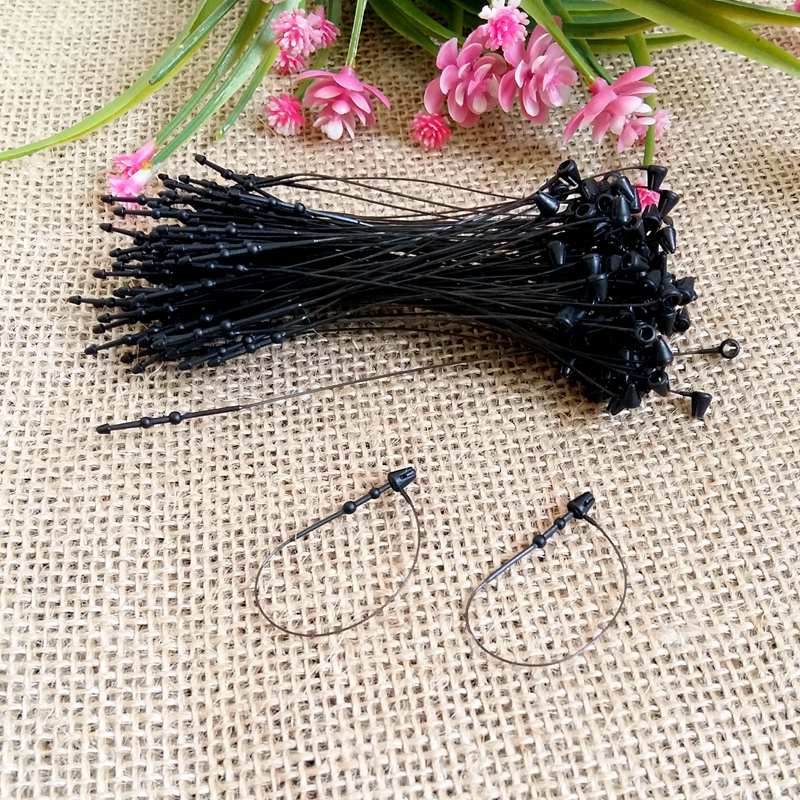 1000 buc/pachet 3" 5" 7" negru Etichetă de preț pentru articole de îmbrăcăminte Barbs Bucla de securitate Blocare cu închidere Etichetă din plastic Element de fixare Legături