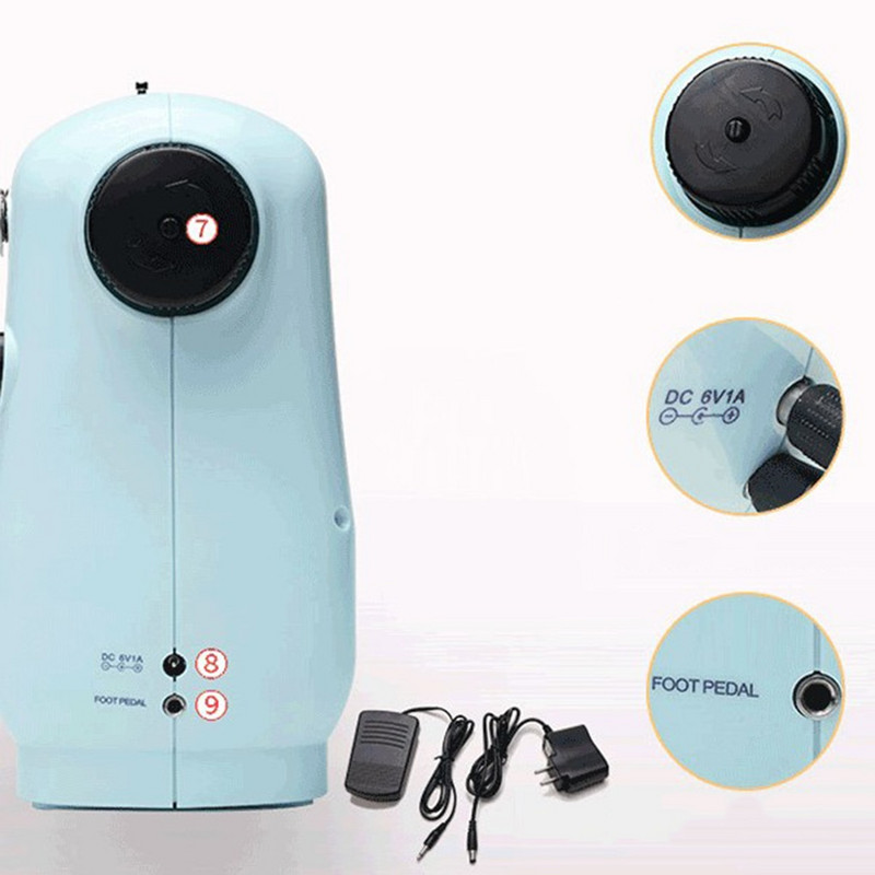 Ηλεκτρική Ραπτομηχανή με Πόδι Padal Οικιακή Ραφή Ράφτες Υφάσματα Κεντήματα Αξεσουάρ Χειροτεχνίας Επιδιόρθωση