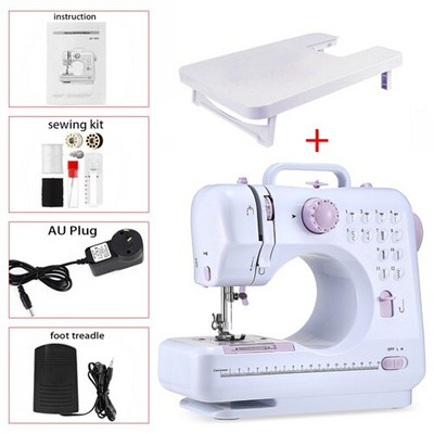 1 set višestrukih električnih šivaćih strojeva Stolni stol Overlock DIY odjeća Debelo šivanje 12 uboda Podesiva brzina 505A USB punjenje