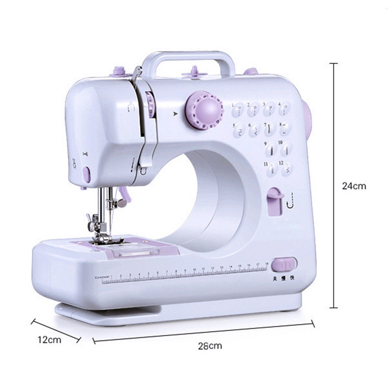 1 set višestrukih električnih šivaćih strojeva Stolni stol Overlock DIY odjeća Debelo šivanje 12 uboda Podesiva brzina 505A USB punjenje