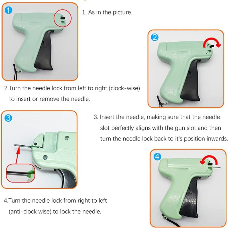 Stroj za označavanje odjeće 1000 igala 5 igala Oznake s cijenama odjeće Pištolj za označavanje DIY Pištolji za označavanje odjeće Alati za šivanje