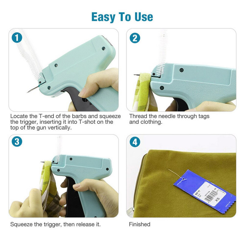 Ρούχα Ετικέτα Πιστόλι Ρούχα Ρούχα Τιμή Ετικέτα Ετικέτα Πιστόλι+5 βελόνες+1000 Barbs Ετικέτα Εργαλεία ραπτικής μηχανής
