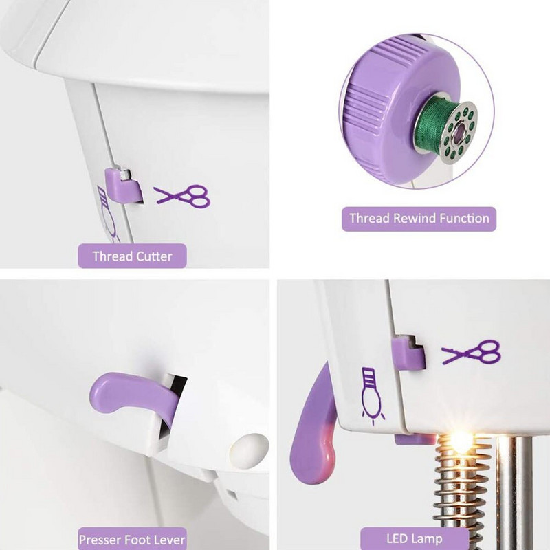 Mini šivaći stroj A Coudre prijenosni višenamjenski električni mali kućanski Maquina De Coser Portatil Handcraft Naaimachine