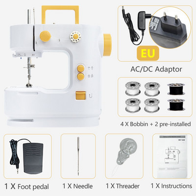 Booksew Handy Mini prijenosni šivaći stroj Rezač Nožna pedala Ravna linija Ručni stol Električni namotaj s dva konca SM-168