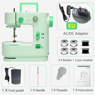 Booksew Handy Mini prijenosni šivaći stroj Rezač Nožna pedala Ravna linija Ručni stol Električni namotaj s dva konca SM-168