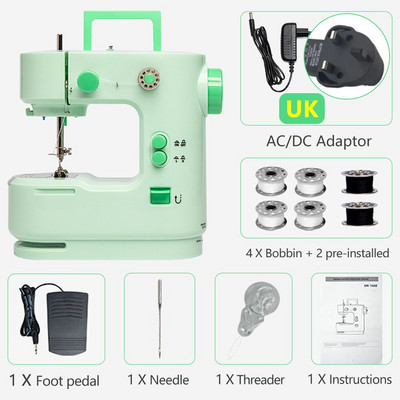 Booksew Handy Mini prijenosni šivaći stroj Rezač Nožna pedala Ravna linija Ručni stol Električni namotaj s dva konca SM-168