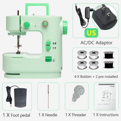 Booksew Handy Mini prijenosni šivaći stroj Rezač Nožna pedala Ravna linija Ručni stol Električni namotaj s dva konca SM-168