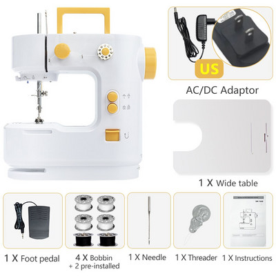 Booksew Handy Mini prijenosni šivaći stroj Rezač Nožna pedala Ravna linija Ručni stol Električni namotaj s dva konca SM-168
