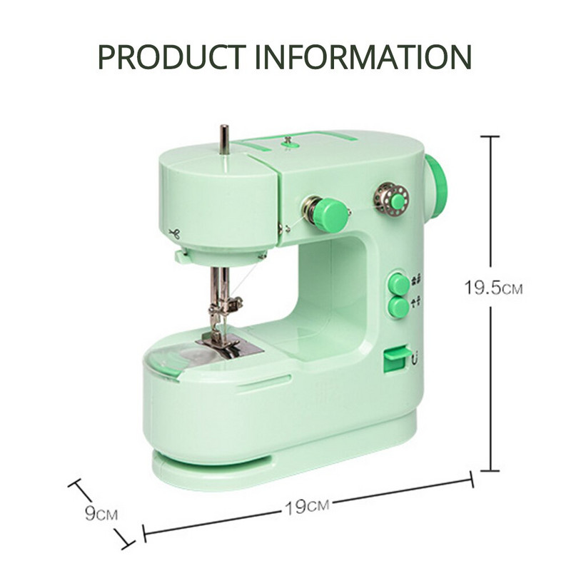 Booksew Handy Mini prijenosni šivaći stroj Rezač Nožna pedala Ravna linija Ručni stol Električni namotaj s dva konca SM-168