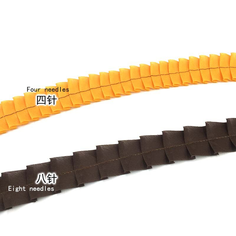 Βιομηχανική ραπτομηχανή Επίπεδη πτυχωτή κουρτίνα ποδιών με βολάν με έκπτωση τεχνούργημα πολλαπλής βελόνας μία πτυχή