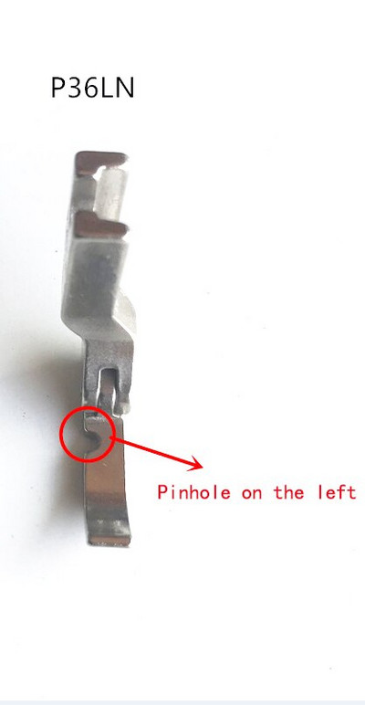 1 tk tööstusliku õmblusmasina lame ühepoolne pressjalg tõmblukuga pressjalg P36 täisterasest ühepoolne pressjalg