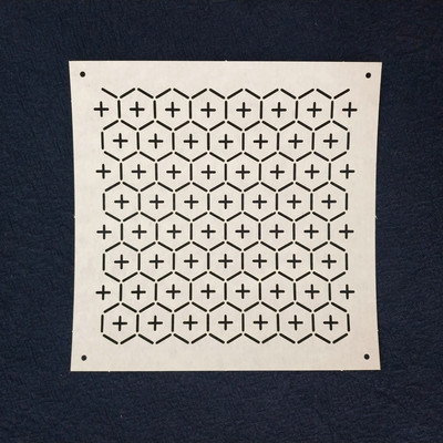 Klasikinis japoniško stiliaus Sashiko šablonas Sashiko trafaretas Minkštas šablonas