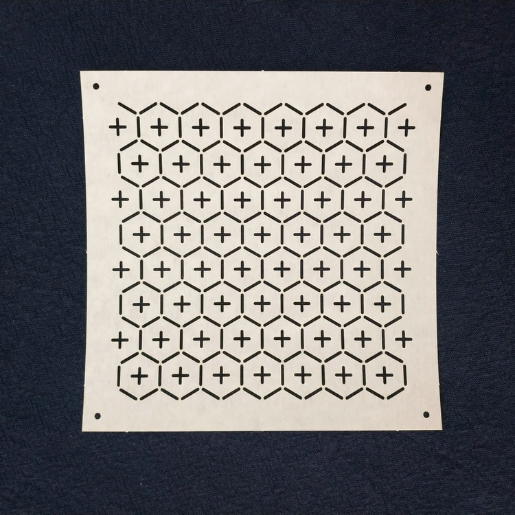 Klasikinis japoniško stiliaus Sashiko šablonas Sashiko trafaretas Minkštas šablonas