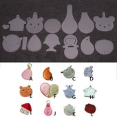 1 vnt PVC odinis šablonas raktų pakabukas „pasidaryk pats“ siuvimo raštų trafaretai, rankdarbių kūrimo raktų pakabukų pakabukas, odiniai amatų siuvimo raštai