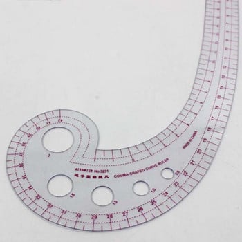 Многофункционална шевна линийка Извита линийка Облекло Проба за изрязване на модел Изработване на метричен критерий Рисуване на шевни инструменти