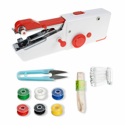 Μίνι φορητή ραπτομηχανή χειρός Ράψτε κεντήματα ασύρματα ρούχα υφάσματα Μίνι ηλεκτρική ραπτομηχανή