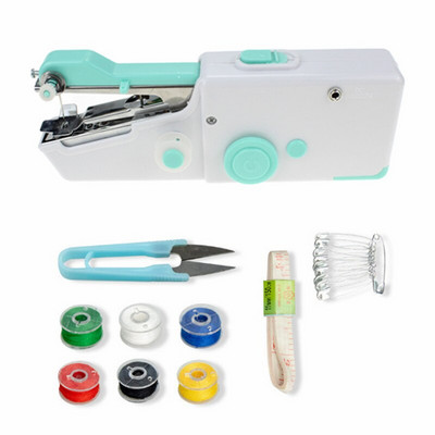 Μίνι φορητή ραπτομηχανή χειρός Ράψτε κεντήματα ασύρματα ρούχα υφάσματα Μίνι ηλεκτρική ραπτομηχανή